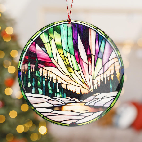 Aurora Borealis Northern Lights Christmas Ornaments 2025, Xmas Decorative Hanging Ornaments