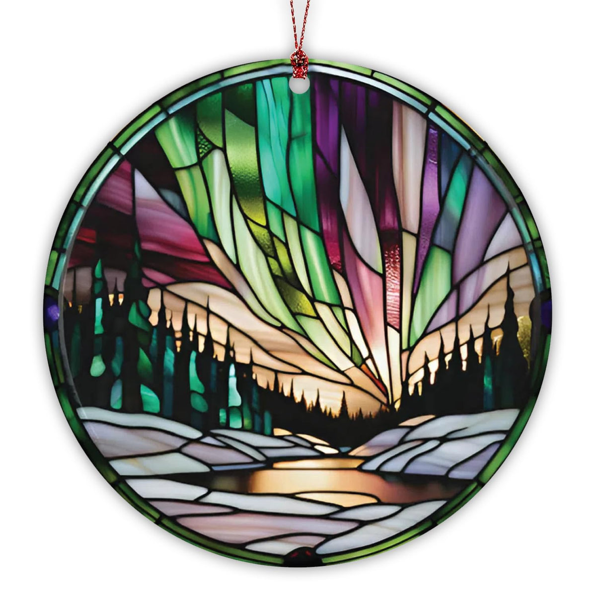 Aurora Borealis Northern Lights Christmas Ornaments 2025, Xmas Decorative Hanging Ornaments