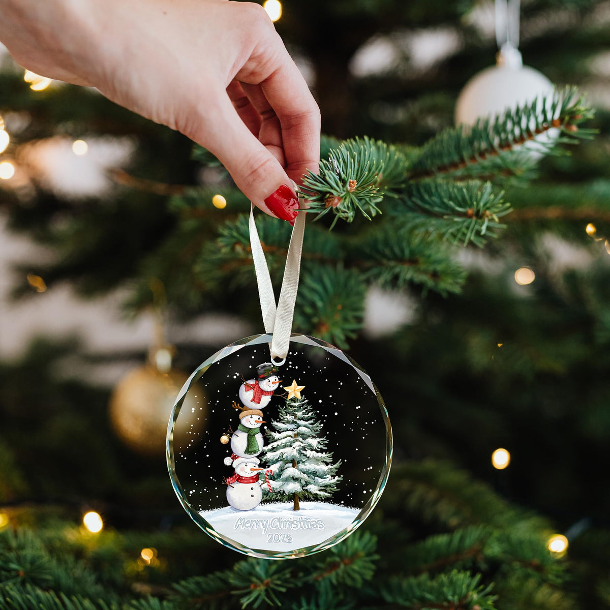 Snowman Ornaments - Snowman Christmas Ornament 2025 - Winter Holiday Ornaments for Christmas Tree