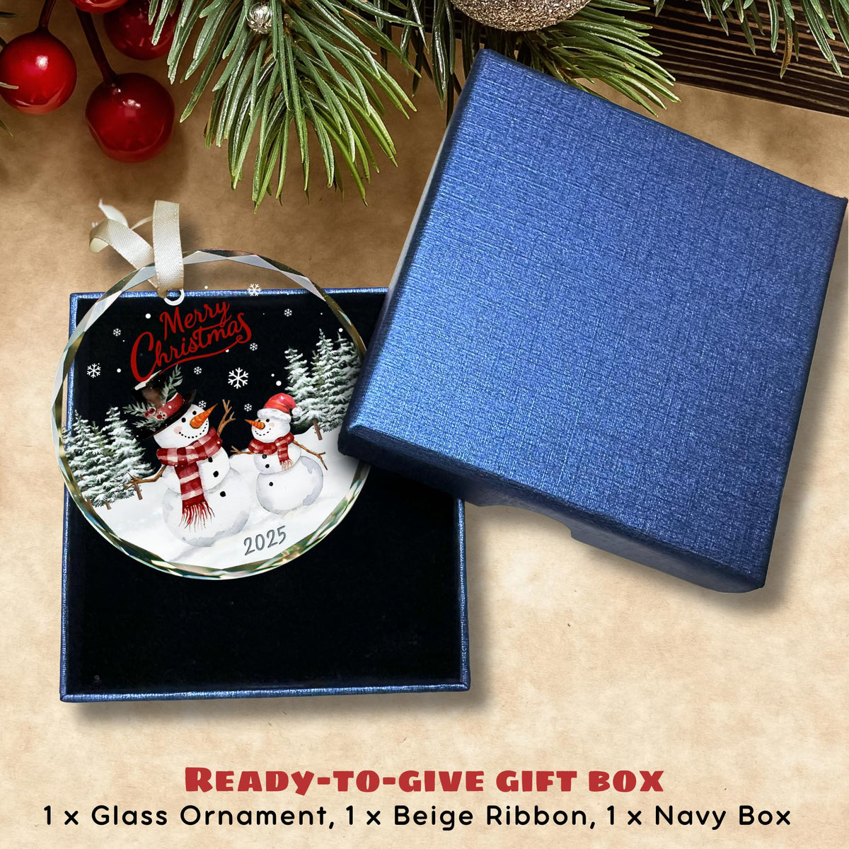 Snowman Ornaments - Snowman Christmas Ornament 2025 - Winter Holiday Ornaments for Christmas Tree - Gifts for Family, Friends