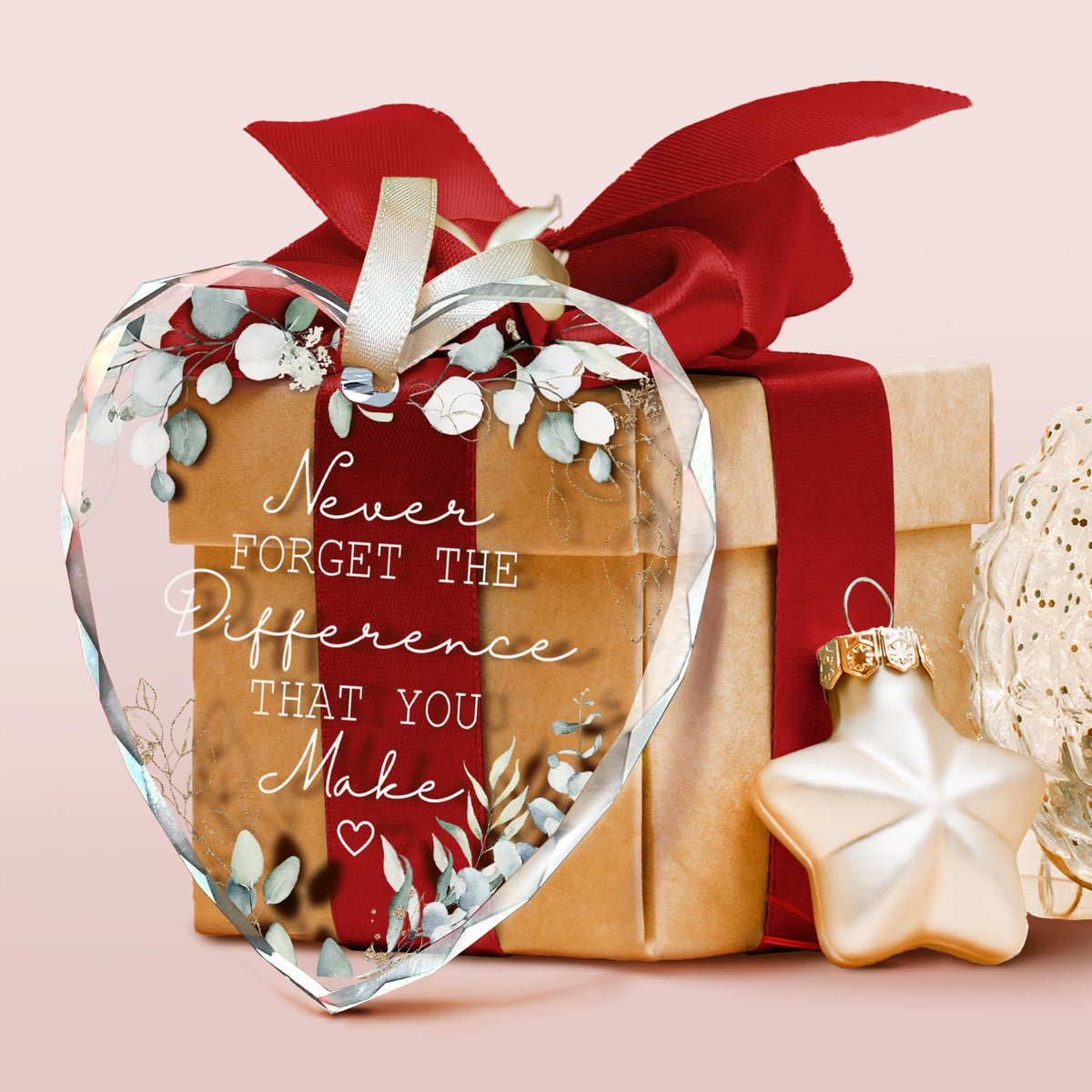 Thank You Gifts - Never Forget The Difference That You Make Ornament - Appreciation Gifts for Women