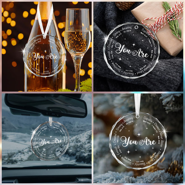 Christmas Christian Gifts for Women Faith - Glass Christmas Ornaments 2025 for Tree Decorations