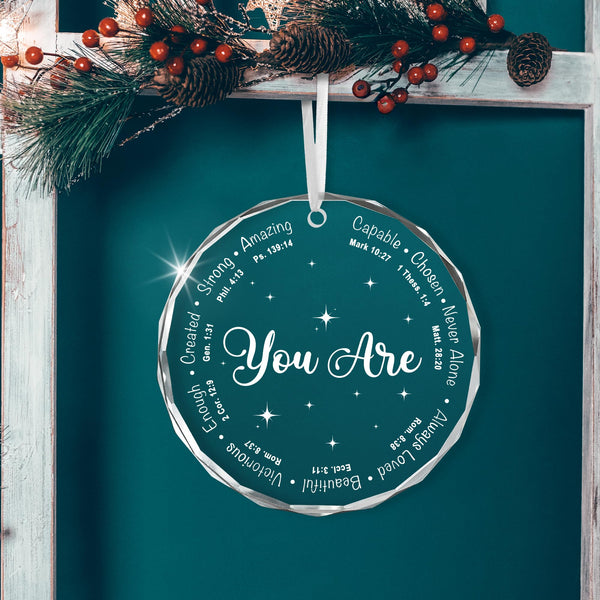Christmas Christian Gifts for Women Faith - Glass Christmas Ornaments 2025 for Tree Decorations