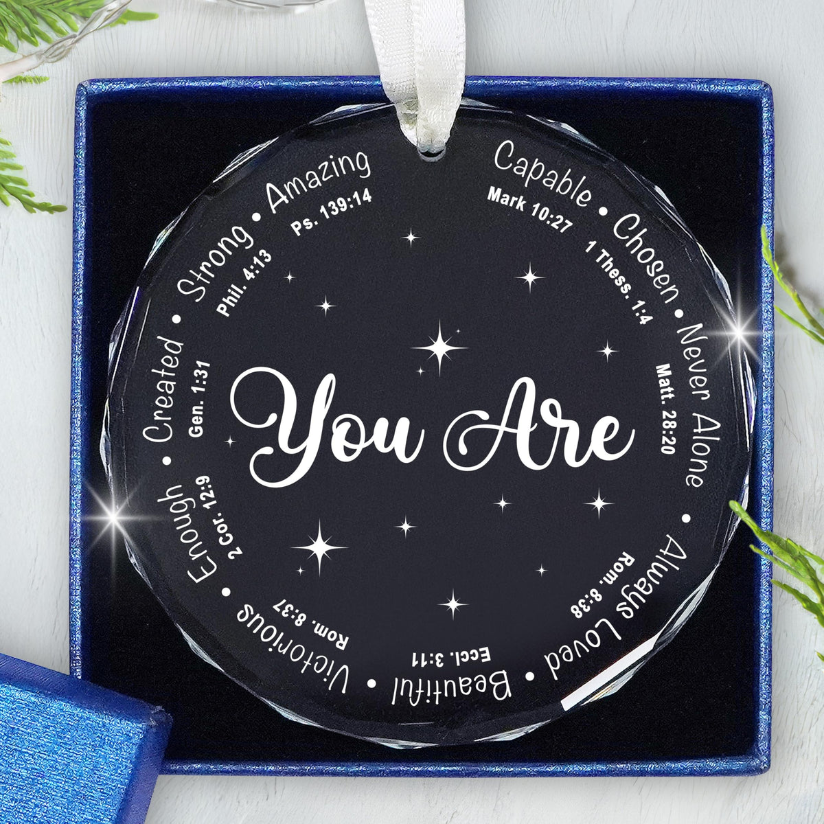 Christmas Christian Gifts for Women Faith - Glass Christmas Ornaments 2025 for Tree Decorations