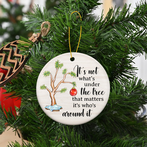 Christmas Ornaments Gifts for Women Men - Ceramic Christmas Ornaments 2025 for Tree Decorations - Inspirational Birthday Gifts for Mom Dad