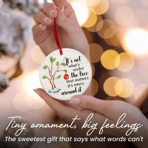 Christmas Ornaments Gifts for Women Men - Ceramic Christmas Ornaments 2025 for Tree Decorations - Inspirational Birthday Gifts for Mom Dad