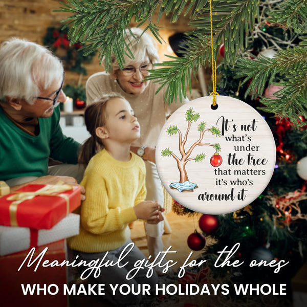 Christmas Ornaments Gifts for Women Men - Ceramic Christmas Ornaments 2025 for Tree Decorations - Inspirational Birthday Gifts for Mom Dad