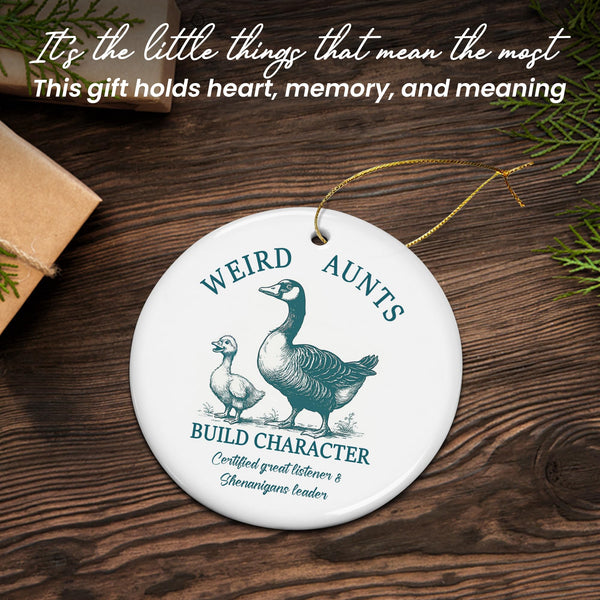 Aunt Christmas Funny Gifts for Women - Goose and Gosling Ceramic Christmas Ornaments 2025