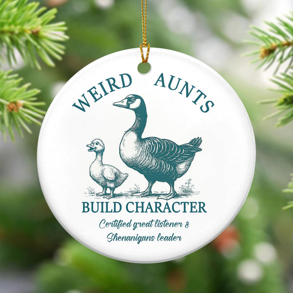 Aunt Christmas Funny Gifts for Women - Goose and Gosling Ceramic Christmas Ornaments 2025