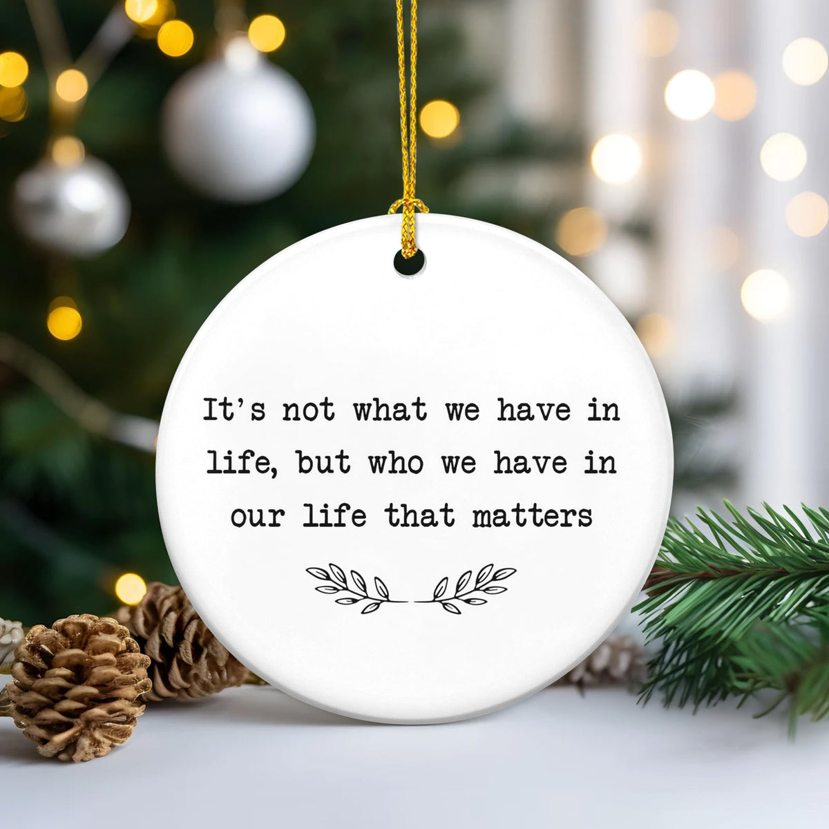 Christmas Ornaments Gifts for Women Men - Ceramic Ornaments 2025 for Xmas Tree Decorations