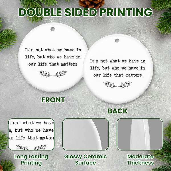 Christmas Ornaments Gifts for Women Men - Ceramic Ornaments 2025 for Xmas Tree Decorations