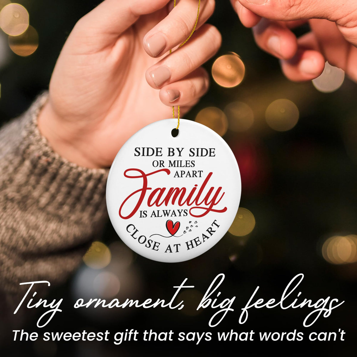 Family Christmas Ornament Gifts for Women Men - Ceramic Christmas Ornaments 2025