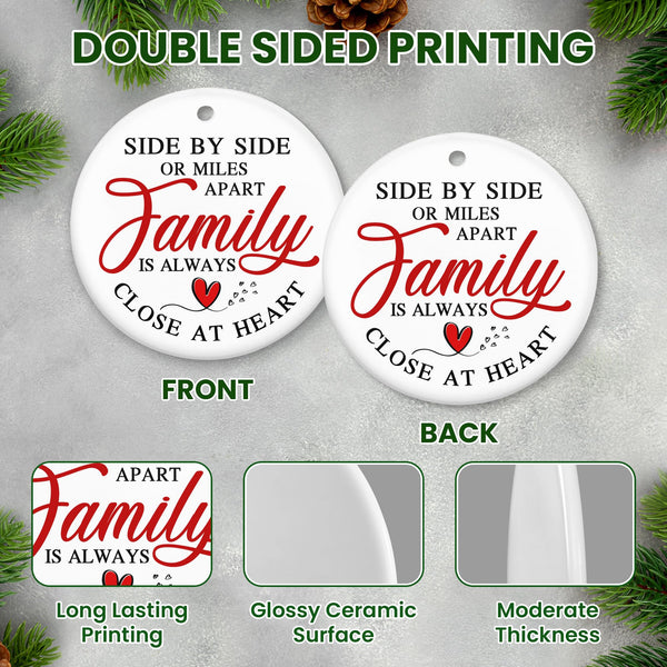 Family Christmas Ornament Gifts for Women Men - Ceramic Christmas Ornaments 2025 for Tree Decorations for Mom Dad