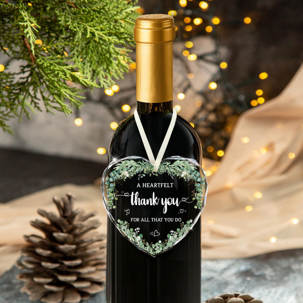 Thank You Gifts for Women, Thank You Glass Ornament Appreciation Gifts for Coworkers Teacher Best Friend