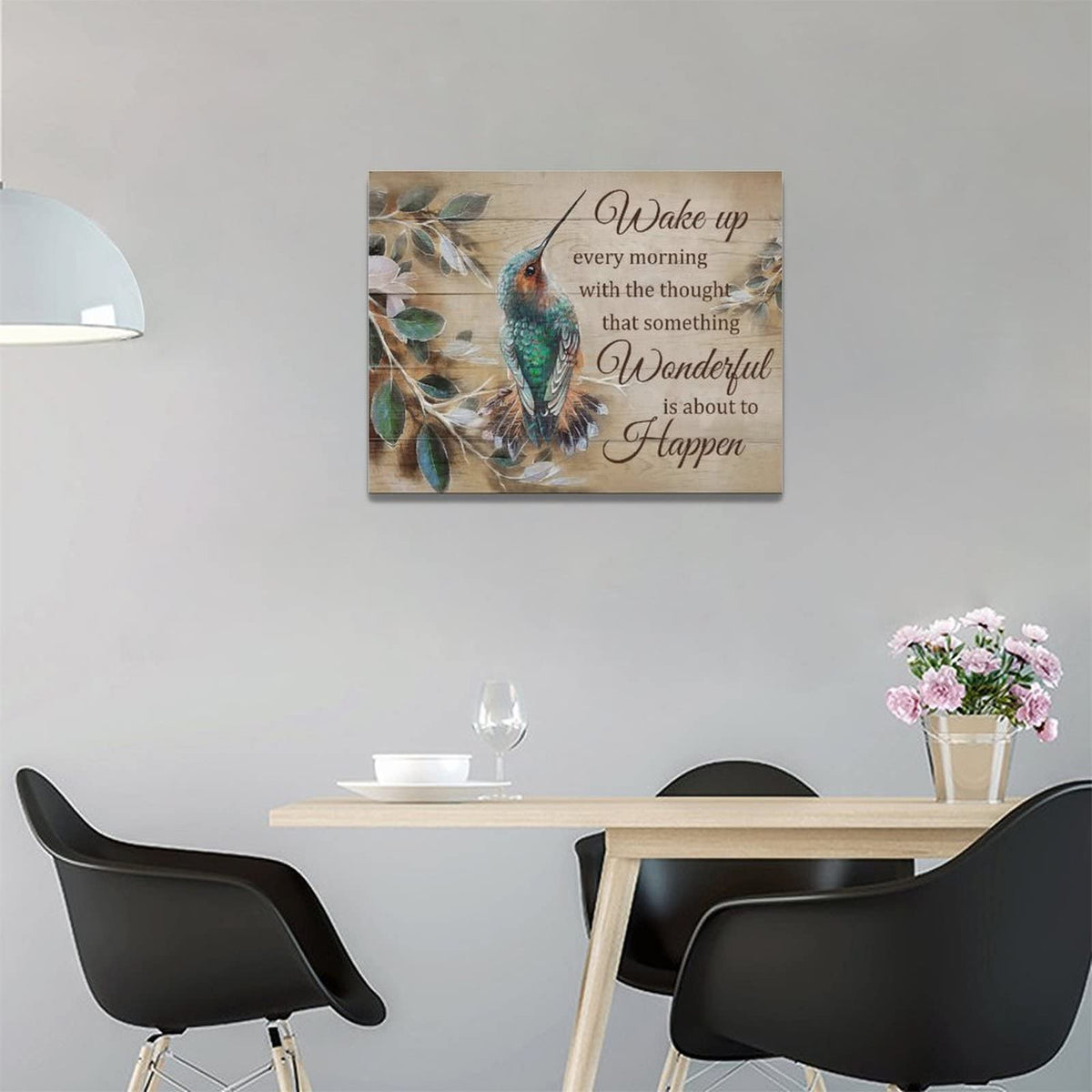 Hummingbird Wall Art Rustic Hummingbird Pictures Wall Decor Canvas Prints Farmhouse Country Bird Painting Framed Modern Artwork