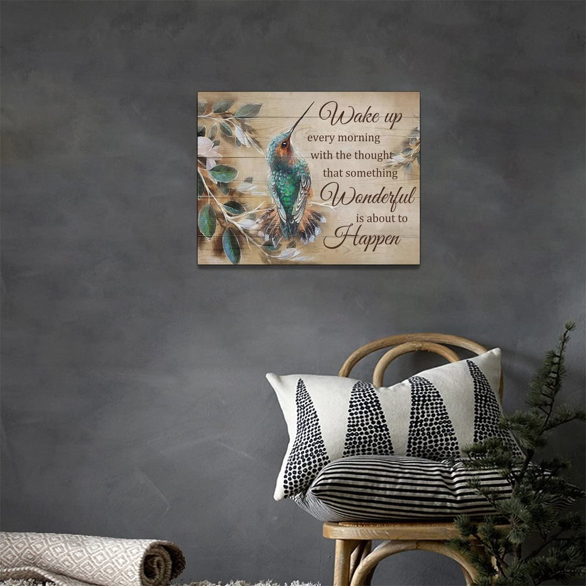 Hummingbird Wall Art Rustic Hummingbird Pictures Wall Decor Canvas Prints Farmhouse Country Bird Painting Framed Modern Artwork