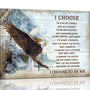 Bald Eagle Wall Art I Choose Inspirational Motivational Wall Decor Canvas Prints Framed Modern Flying Eagle Mountain Painting Artwork