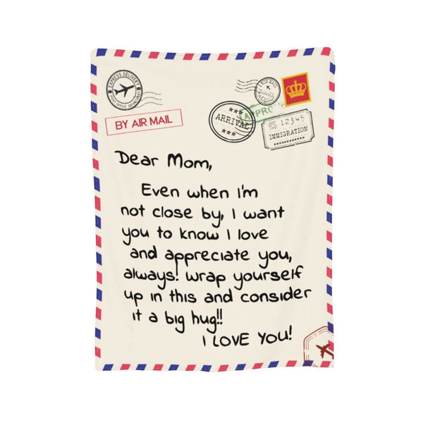 Throw Blankets Anniversary Birthday Gift for Mom from Daughter Son, Dear Mom Blanket for Mother's Day