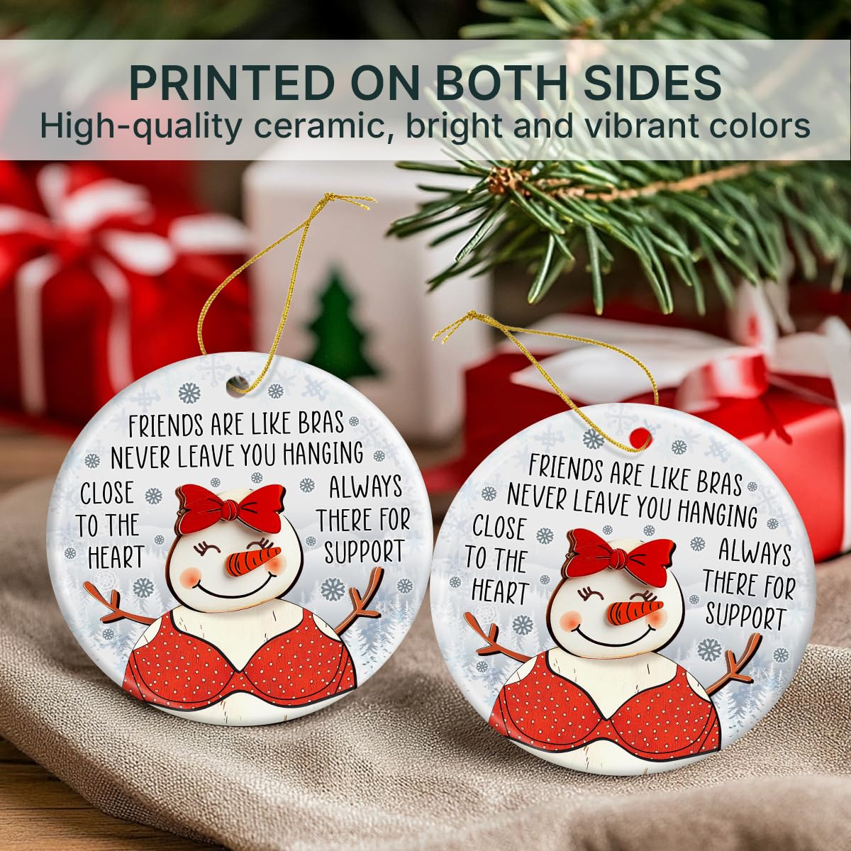 Friendship Christmas Ornaments 2025, Funny Friends Gifts for Hanging Christmas Decorations