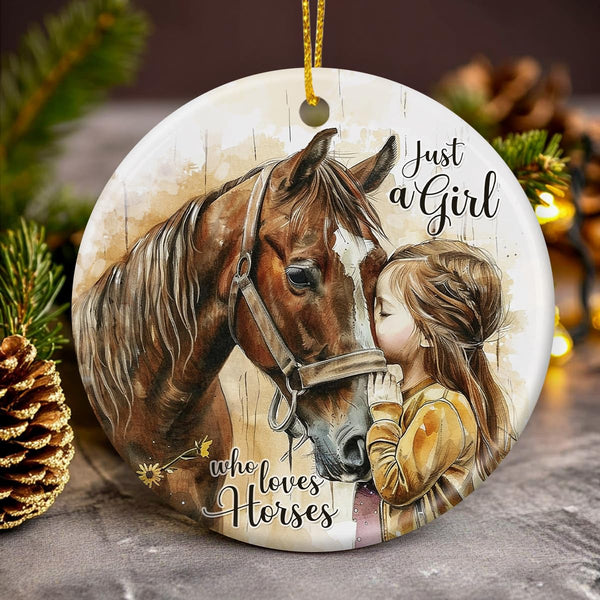 Horse Ornaments 2025 for Girls, Just A Girl Who Loves Horses
