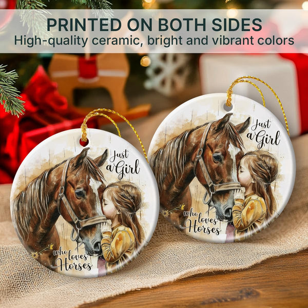 Horse Ornaments 2025 for Girls, Just A Girl Who Loves Horses