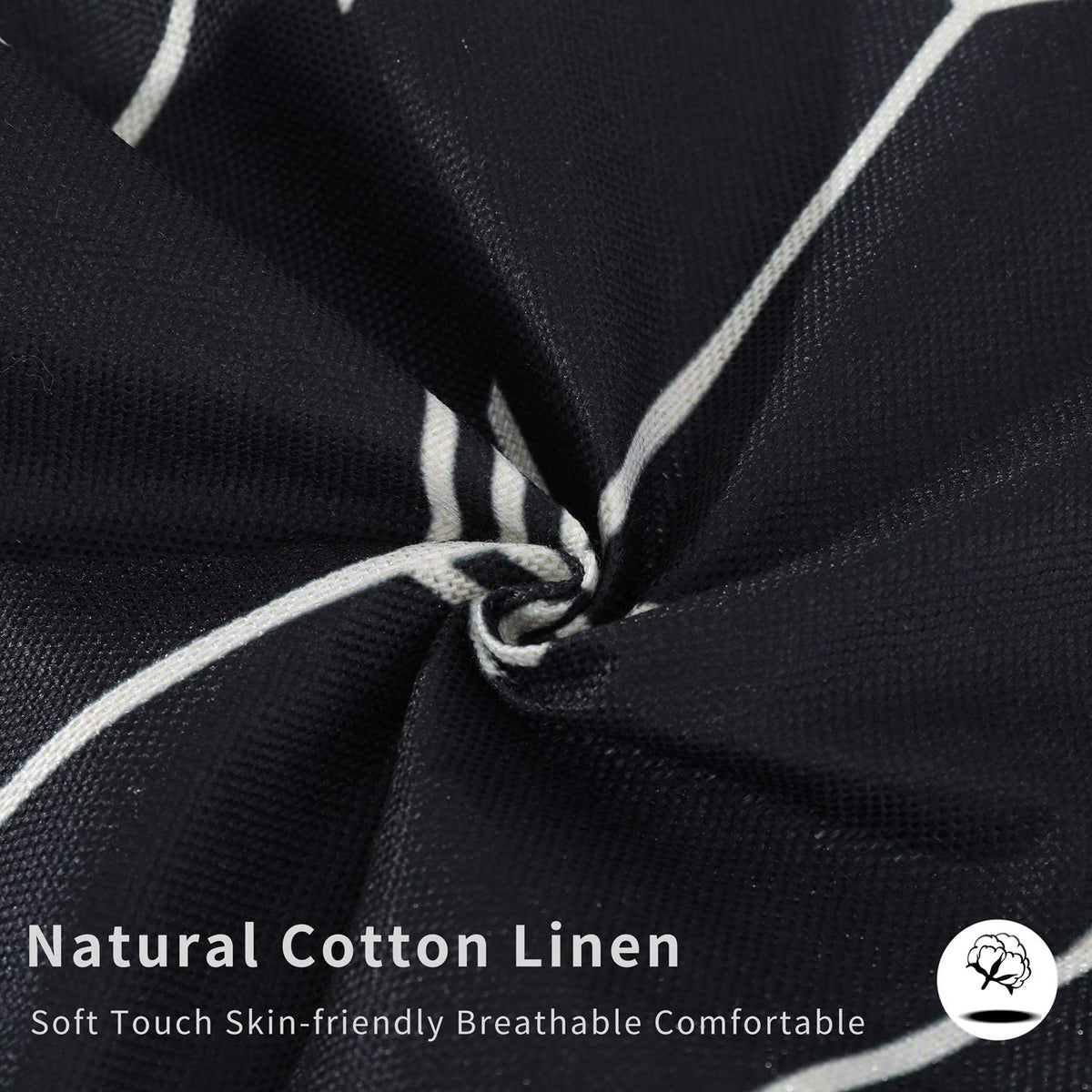 Set of 4 Decorative Geometric 18 x 18 Inches Throw Pillow Covers - Modern Pattern Linen Square Pillow Cushion Case