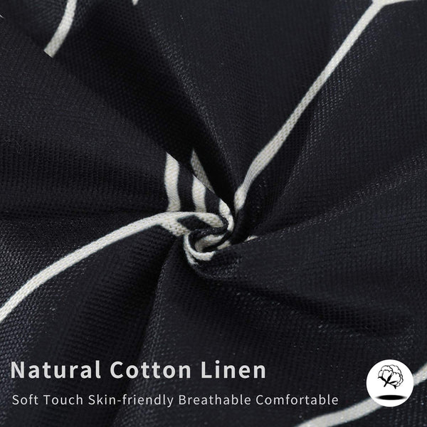 Set of 4 Decorative Geometric 18 x 18 Inches Throw Pillow Covers - Modern Pattern Linen Square Pillow Cushion Case