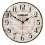 Retro Vintage French Country Style Round Glass Wall Clock Silent Battery Operated