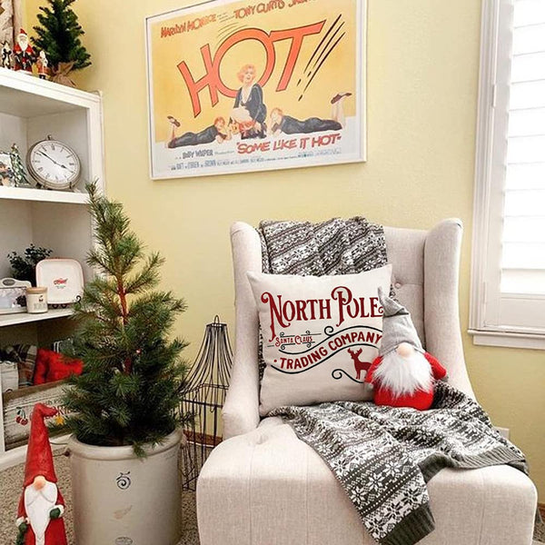 4 Pcs 18x 18 Christmas Pillow Covers Farmhouse Rustic Winter Xmas Decorative Pillow Cases