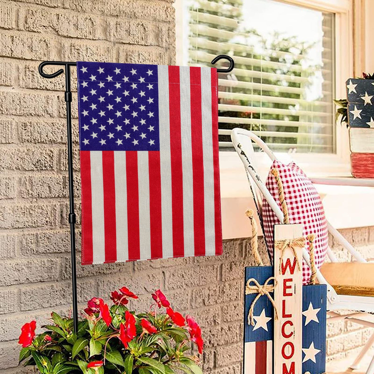 American Garden Flag Small American Flag 1 Sided 12×18 Inch Weatherproof Patriotic USA Garden Flags