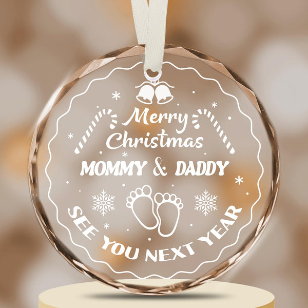 Expecting Baby Ornament, Pregnancy Announcement Gifts for Grandparents, Grandma and Grandpa Gifts