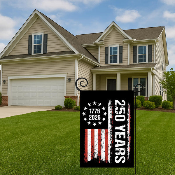 250 Years America Garden Flag,Blessings 250th years Anniversary USA Patriotic Banner