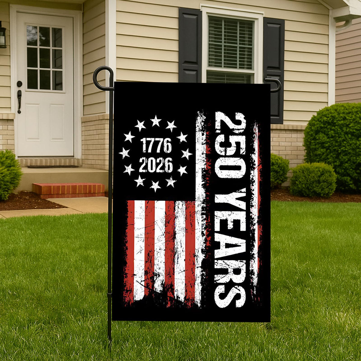 250 Years America Garden Flag,Blessings 250th years Anniversary USA Patriotic Banner