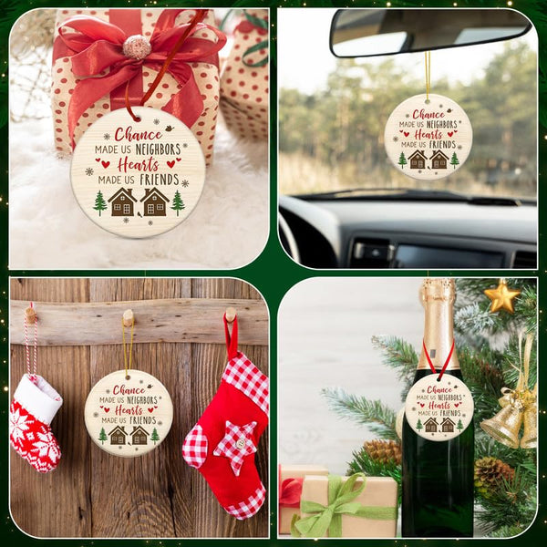 Christmas Thank You Gifts for Neighbors - Ceramic Christmas Ornaments 2025 for Tree Decorations