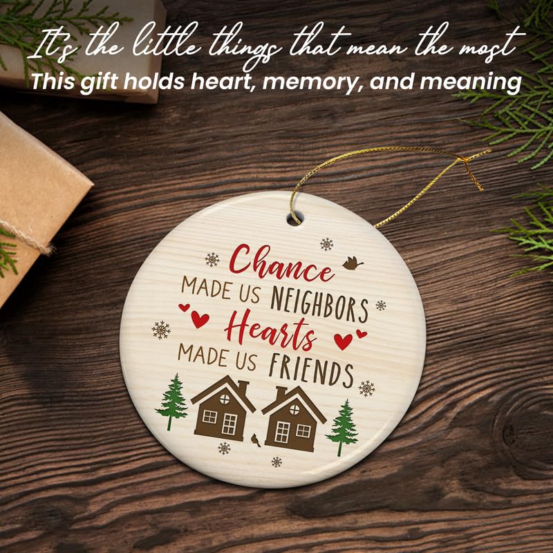 Christmas Thank You Gifts for Neighbors - Ceramic Christmas Ornaments 2025 for Tree Decorations