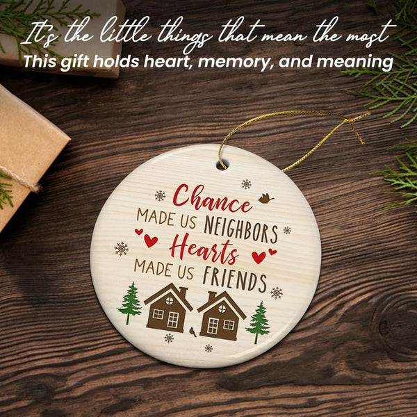 Christmas Thank You Gifts for Neighbors - Ceramic Christmas Ornaments 2025 for Tree Decorations