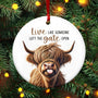 Christmas Highland Cow Gifts for Women Men - Ceramic Christmas Ornaments 2025 for Xmas Tree Decorations