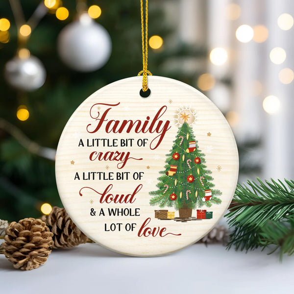 Christmas Ornament Gifts for Women Men - Ceramic Christmas Ornaments 2025 with Card for Tree Decorations