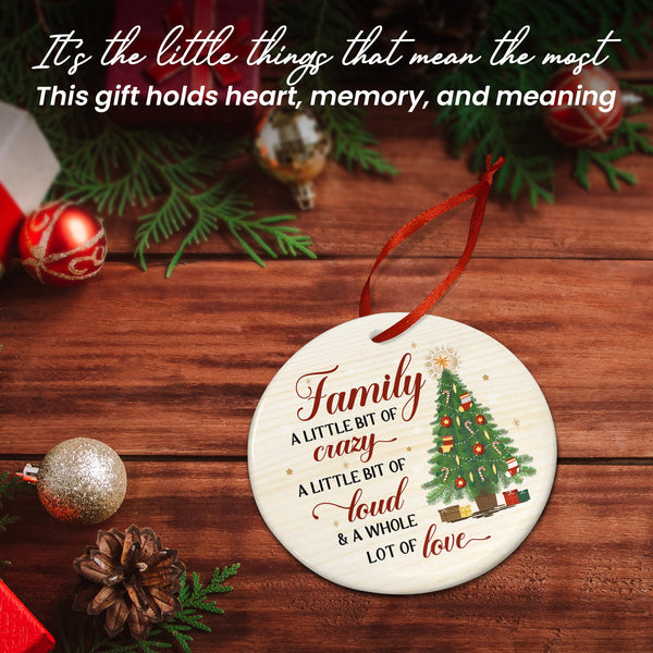 Christmas Ornament Gifts for Women Men - Ceramic Christmas Ornaments 2025 for Tree Decorations - Family Birthday Gifts for Mom Dad, Sister