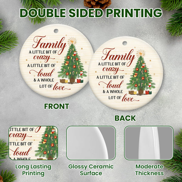 Christmas Ornament Gifts for Women Men - Ceramic Christmas Ornaments 2025 for Tree Decorations - Family Birthday Gifts for Mom Dad, Sister