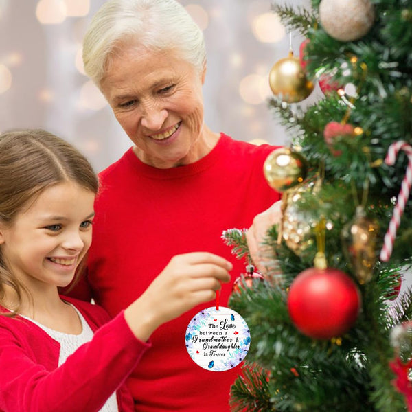 The Love Between Grandmother and Granddaughter is Forever Christmas Ornaments Gifts