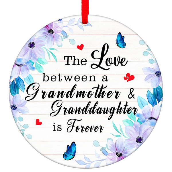 The Love Between Grandmother and Granddaughter is Forever Christmas Ornaments Gifts