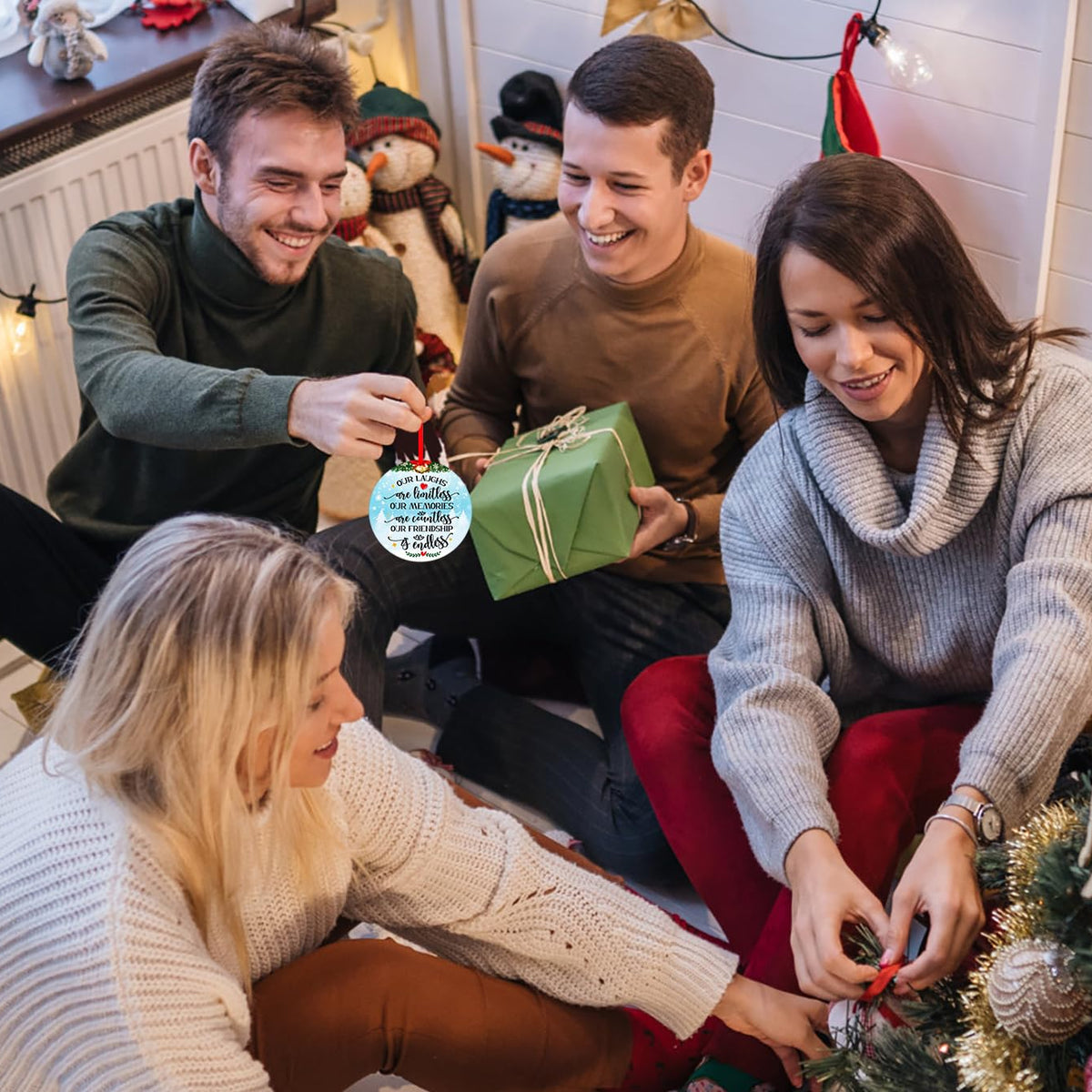 Our Friendship is Endless Christmas Ornaments Friend Gifts for Women, Best Friend Ornaments for Christmas Tree