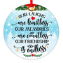 Our Friendship is Endless Christmas Ornaments Friend Gifts for Women, Best Friend Ornaments for Christmas Tree