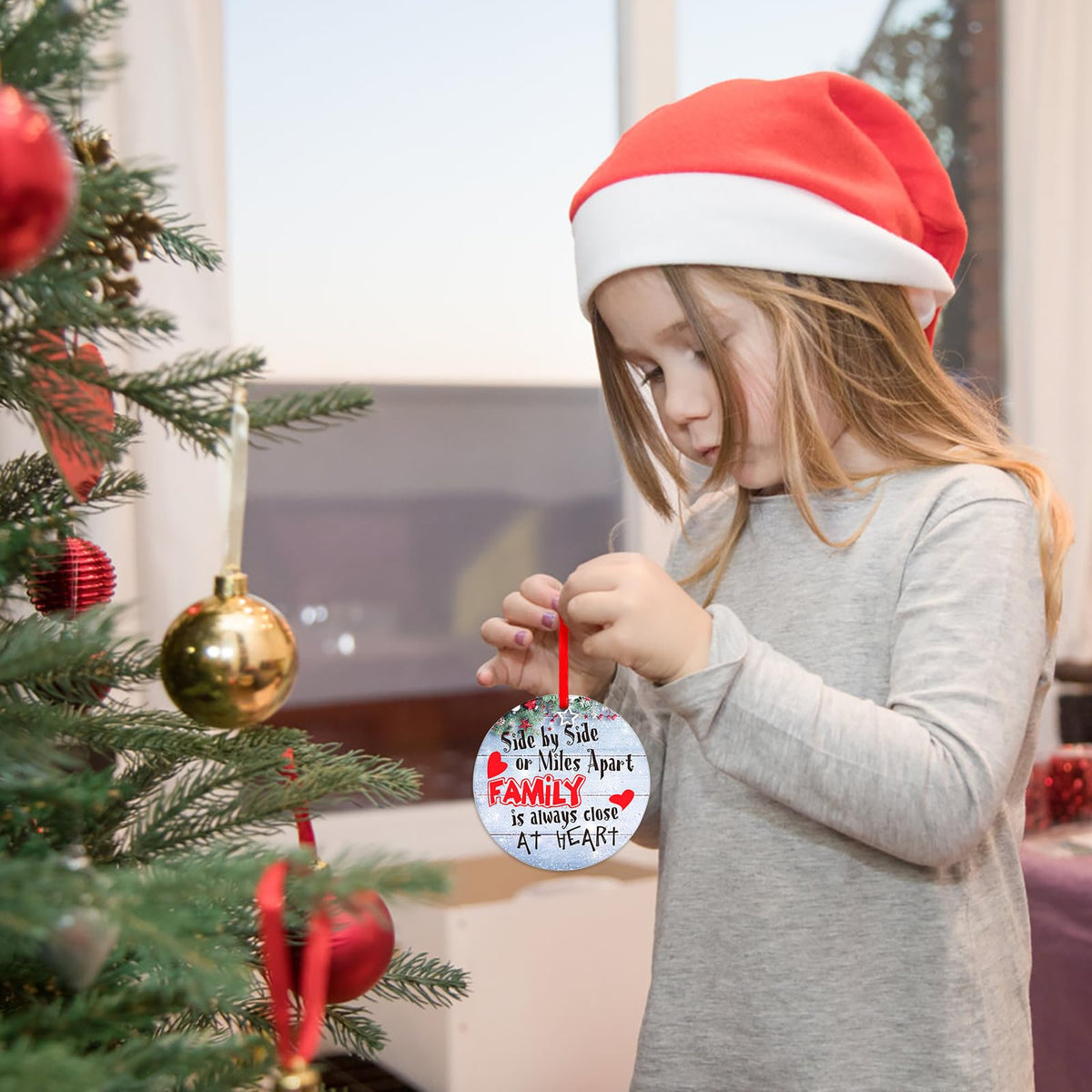 Family Christmas Ornaments 2025 - Family Ornament for Christmas Tree Long Distance Gifts for Mom Women