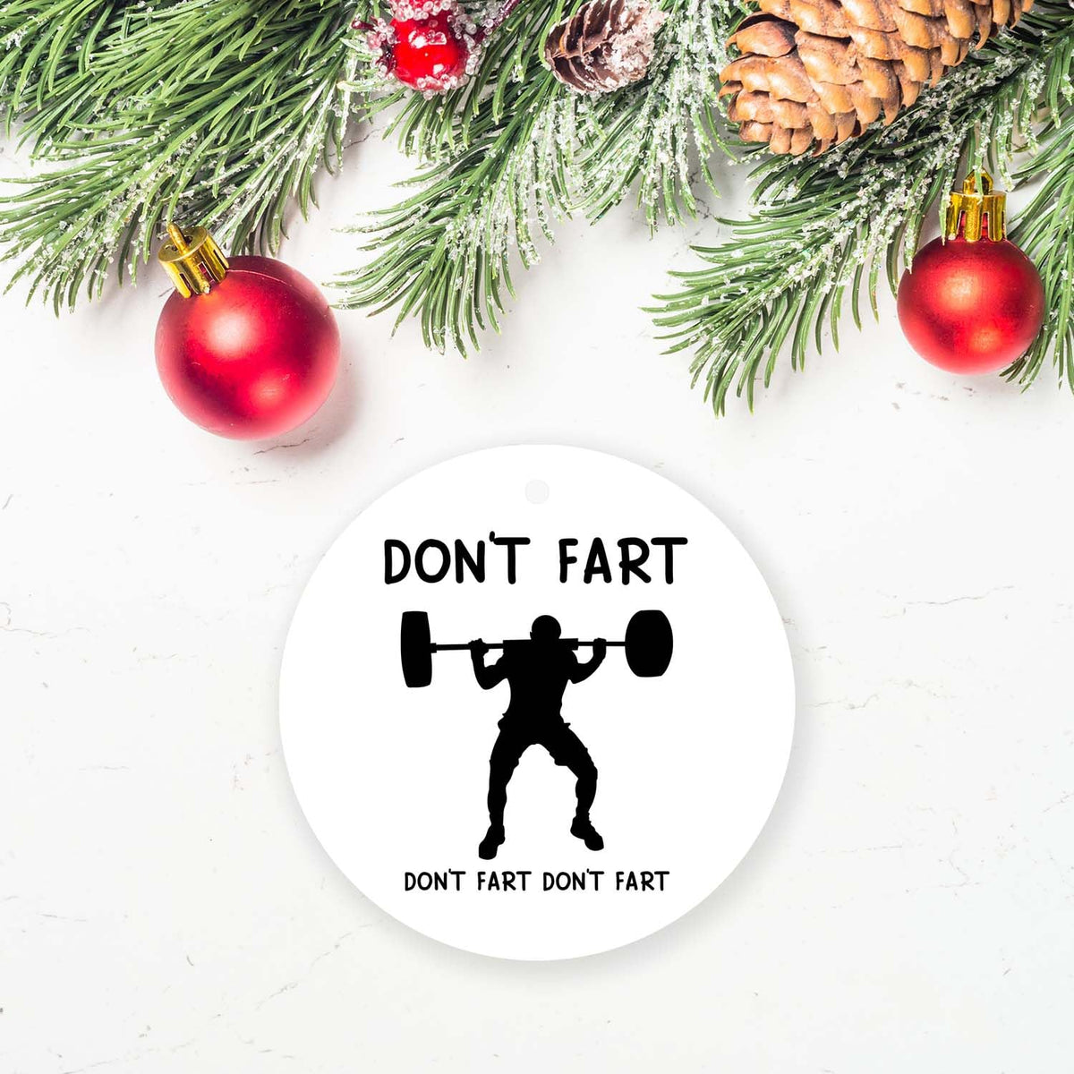 Weight-Lifting Ornaments Christmas Ornament Funny Xmas Tree Hanging Decor Keepsake