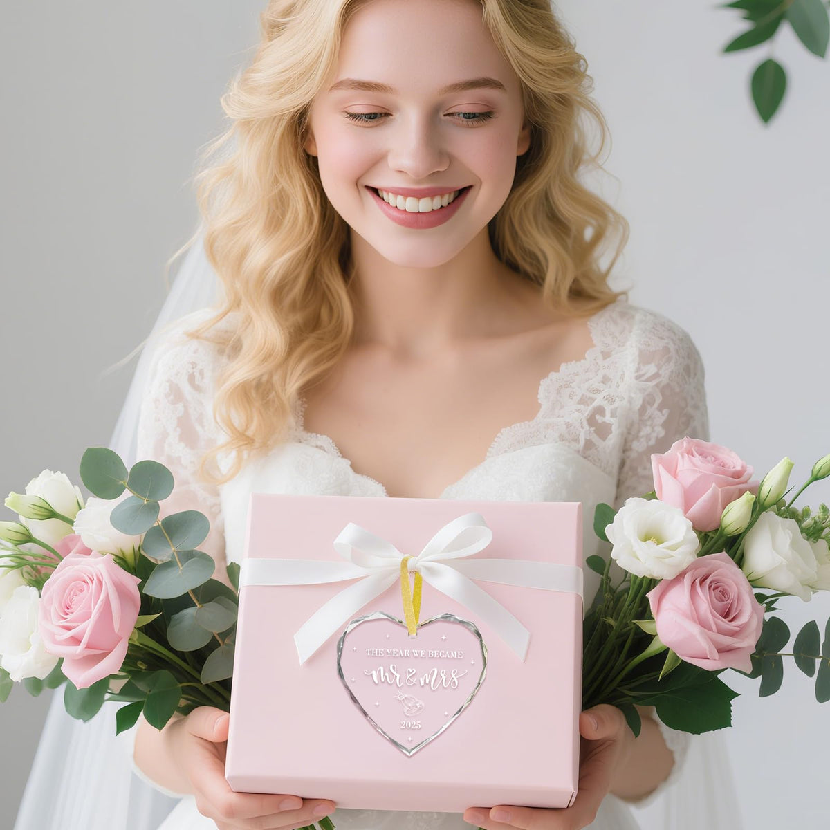 Engagement Ornament 2025 - Engaged Gift for Newly Couples Bride to Be, Him, Her Christmas Ornaments