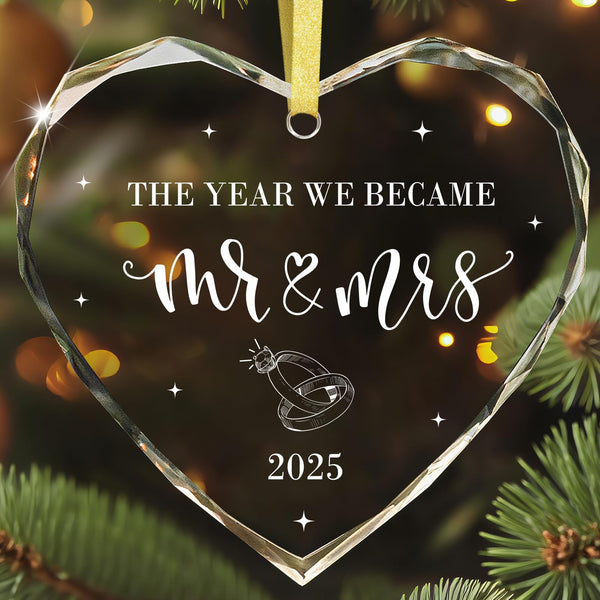 Engagement Ornament 2025 - Engaged Gift for Newly Couples Bride to Be, Him, Her Christmas Ornaments