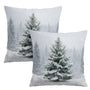 Winter Pillow Covers 18x18 Set of 2 Christmas Pine Tree Decorative