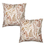 Burnt Orange Fall Floral Pillow Covers 18x18 Set of 2 Seasonal Autumn Wildflower Rustic
